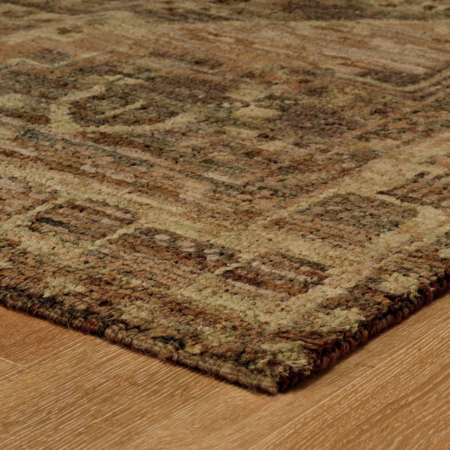 Tommy Bahama Ansley Hand Woven Jute IndoorOutdoor Medallion Gray/Brown