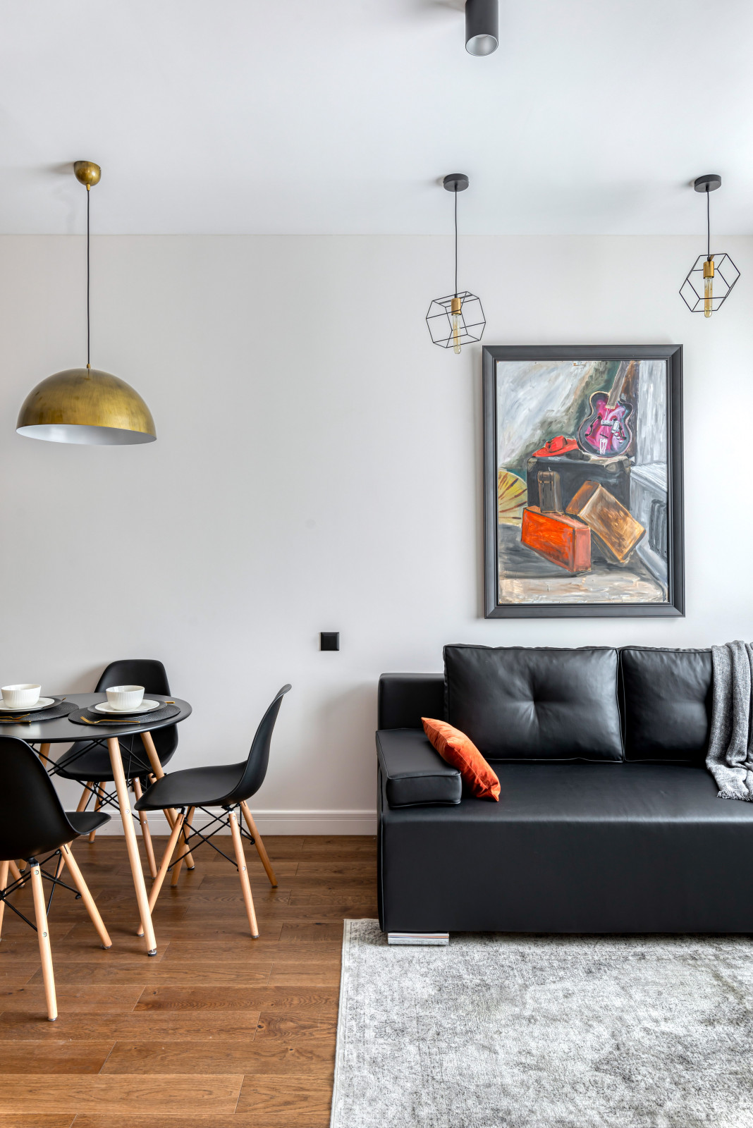 Студия в стиле лофт для холостяка: зона гостиной