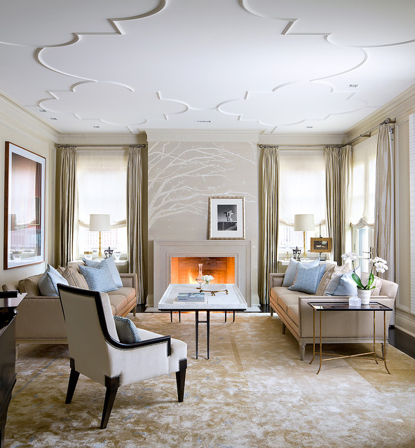 Brian Gluckstein Design Transitional Living Room Toronto