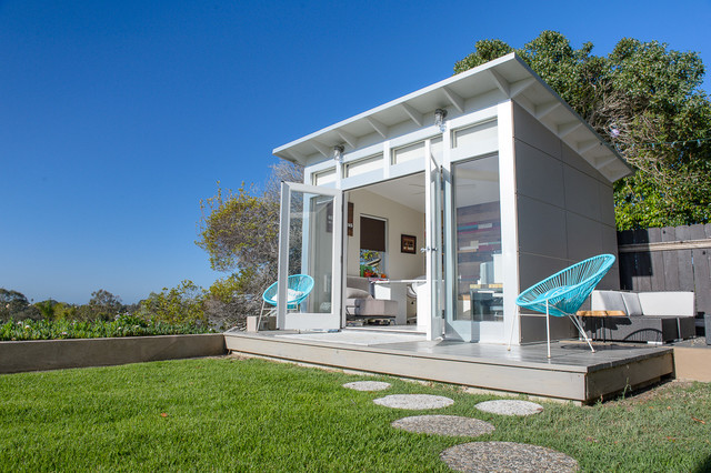 Galvanized Steel Backyard Office Granny Flat Tiny Home Kit Front