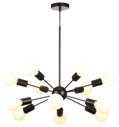 Houzz: Mega Junction Contemporary Black Chandelier