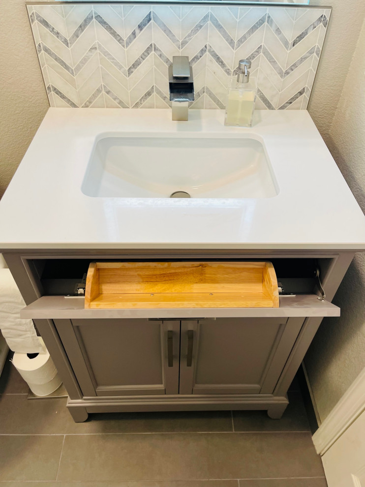 Roseville Chevron Guest Bath