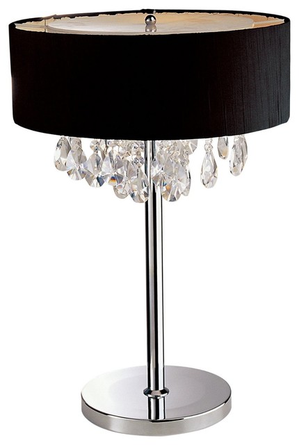 Elegant Designs Trendy Crystal And Chrome Table Lamp With ...