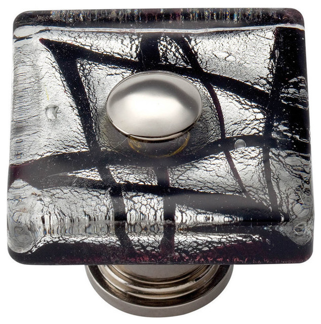 Atlas Homewares Eclipse Square Glass Knob Polished Chrome