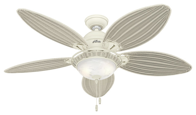 Hunter Fan Company 54 Caribbean Breeze Textured White Ceiling Fan