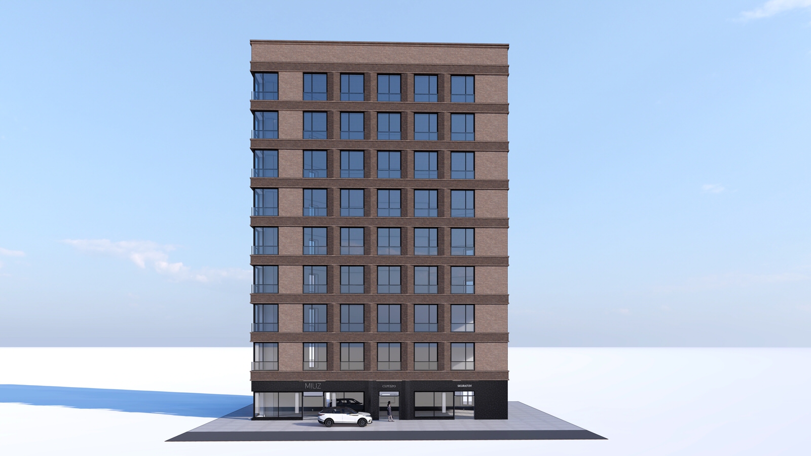 Эскизные предложения жилого дома на Серебрянической набережной. Москва