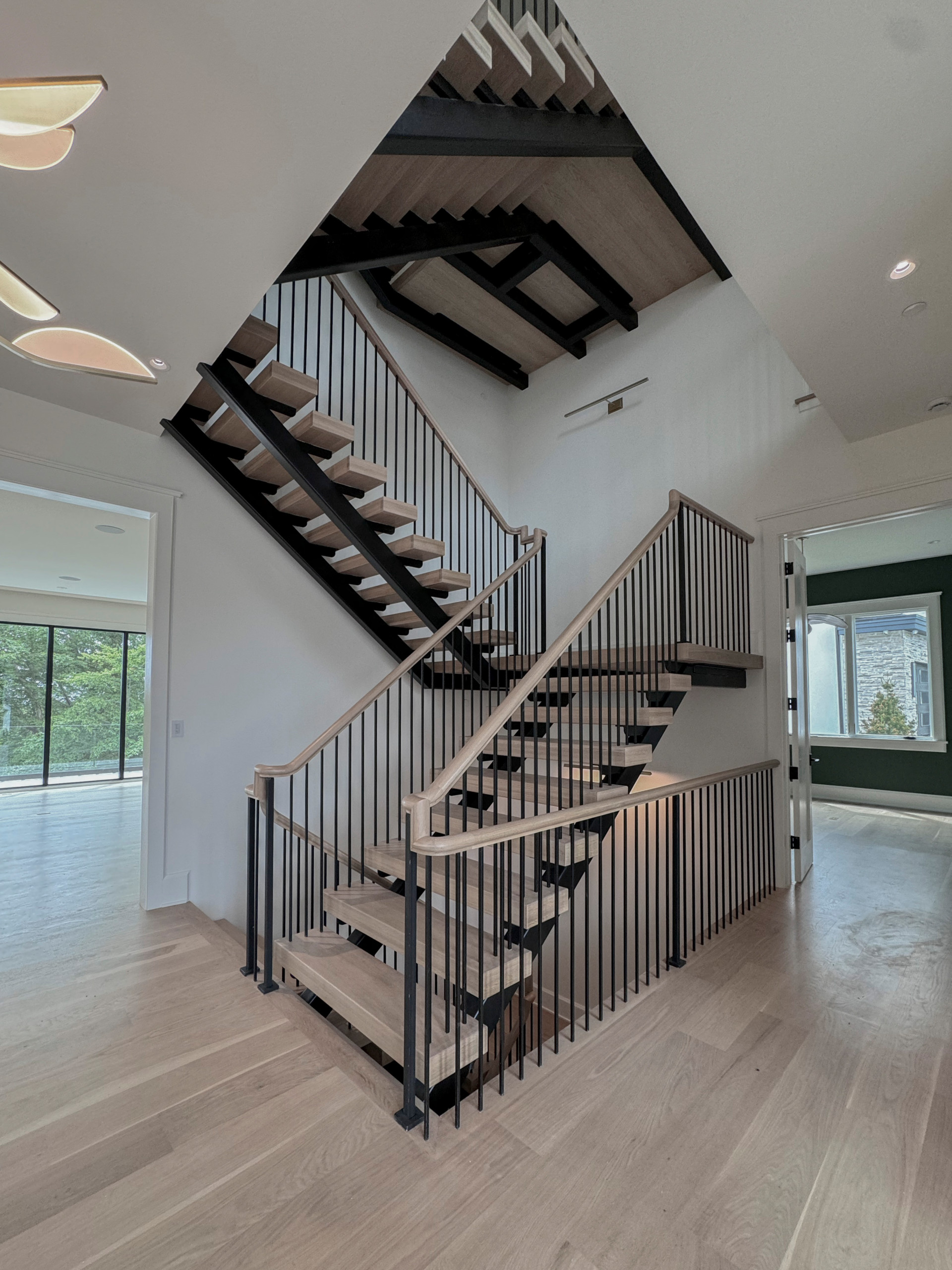 122_Modern Steel & Wood Floating Staircase, Arlington VA 22207