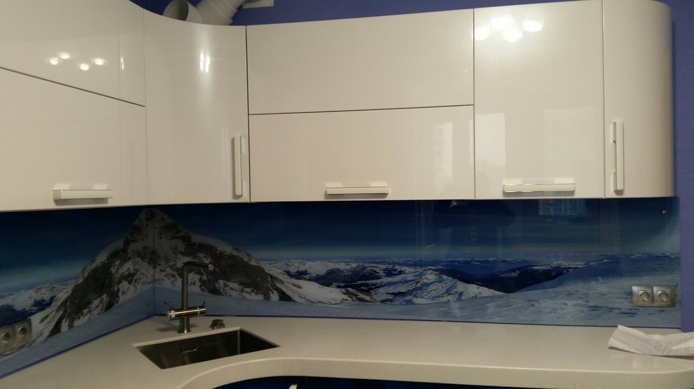 Кухонный фартук из стекла (тематика: природа)