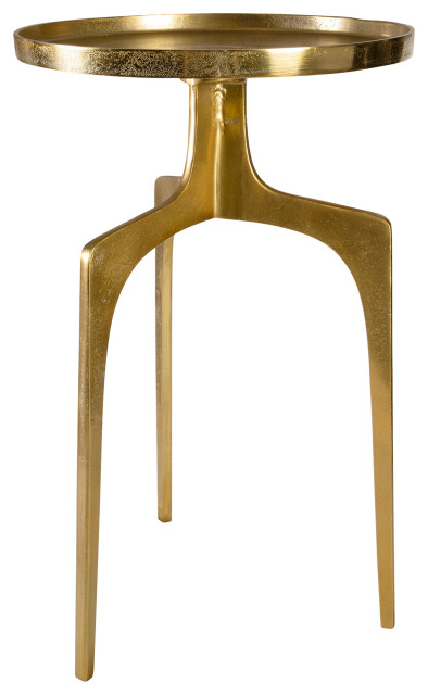 gold tripod side table