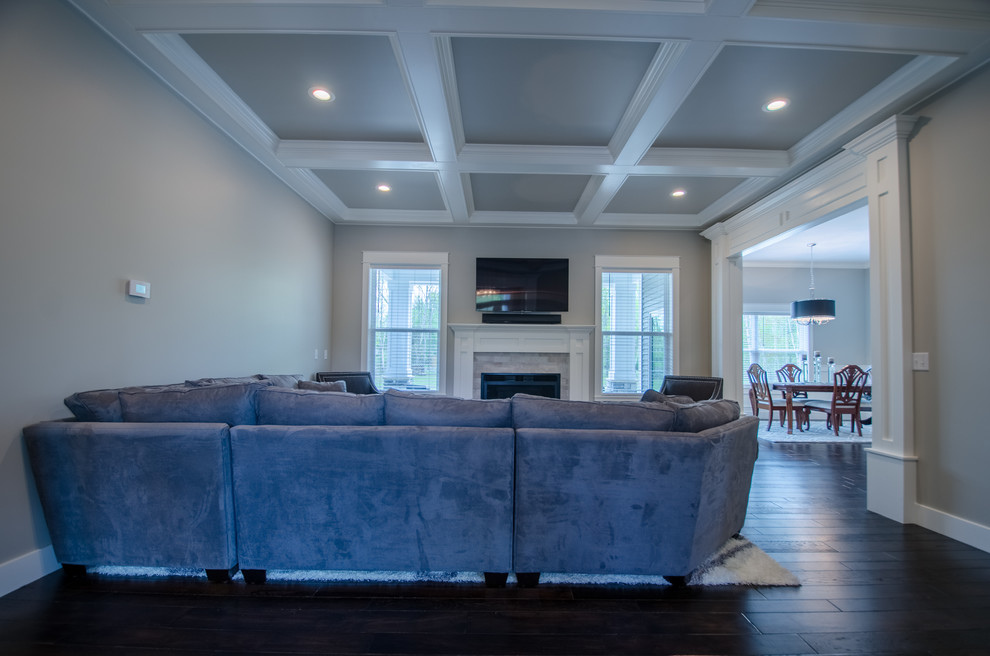 Living room - transitional living room idea