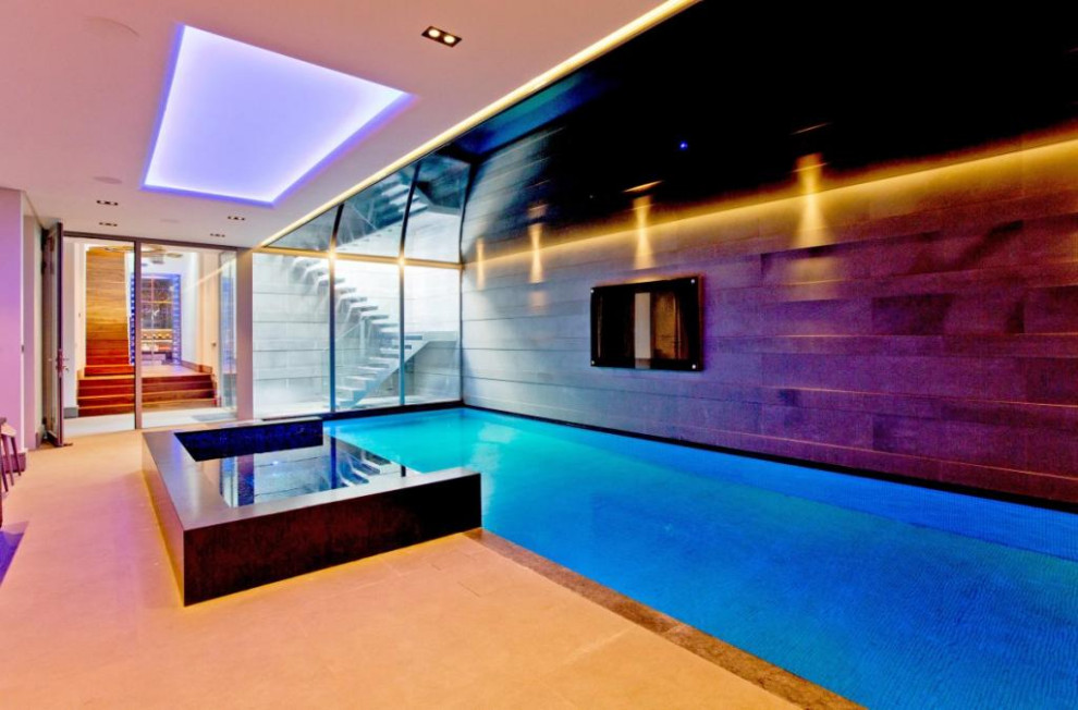 Lighting design for a contemporary basement complex, London - Modern ...