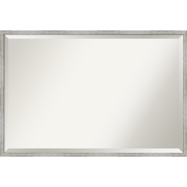 Shiplap White Narrow Framed Bathroom Vanity Mirror Farmhouse