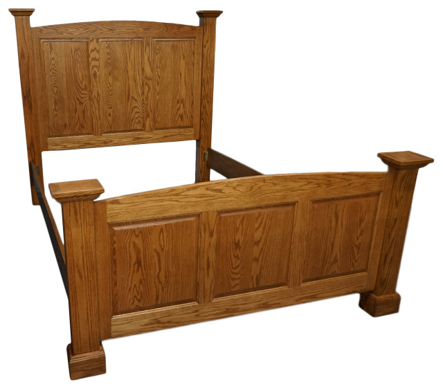 Classic Oak Queen Bed Frame Traditional Platform Beds by Eagle