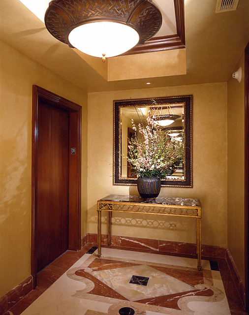 Elevator Vestibule Contemporary Entry Other by Donna Livingston Design