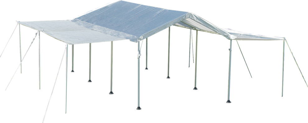 2-in-1 Canopy 24 x 20 ft. and Extension Kit White