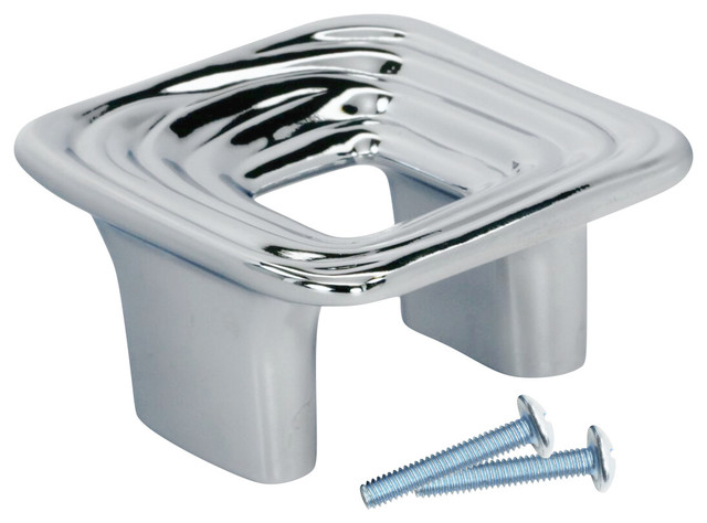 Chrome Cabinet Hardware Knob Finger Pull 1 1 4 Inch Center To