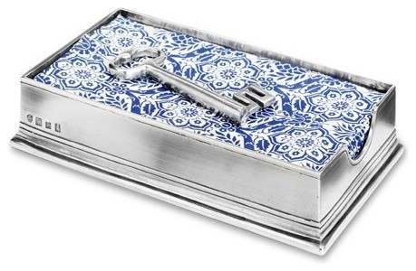 Dinner Napkin Box with Key Weight by Match