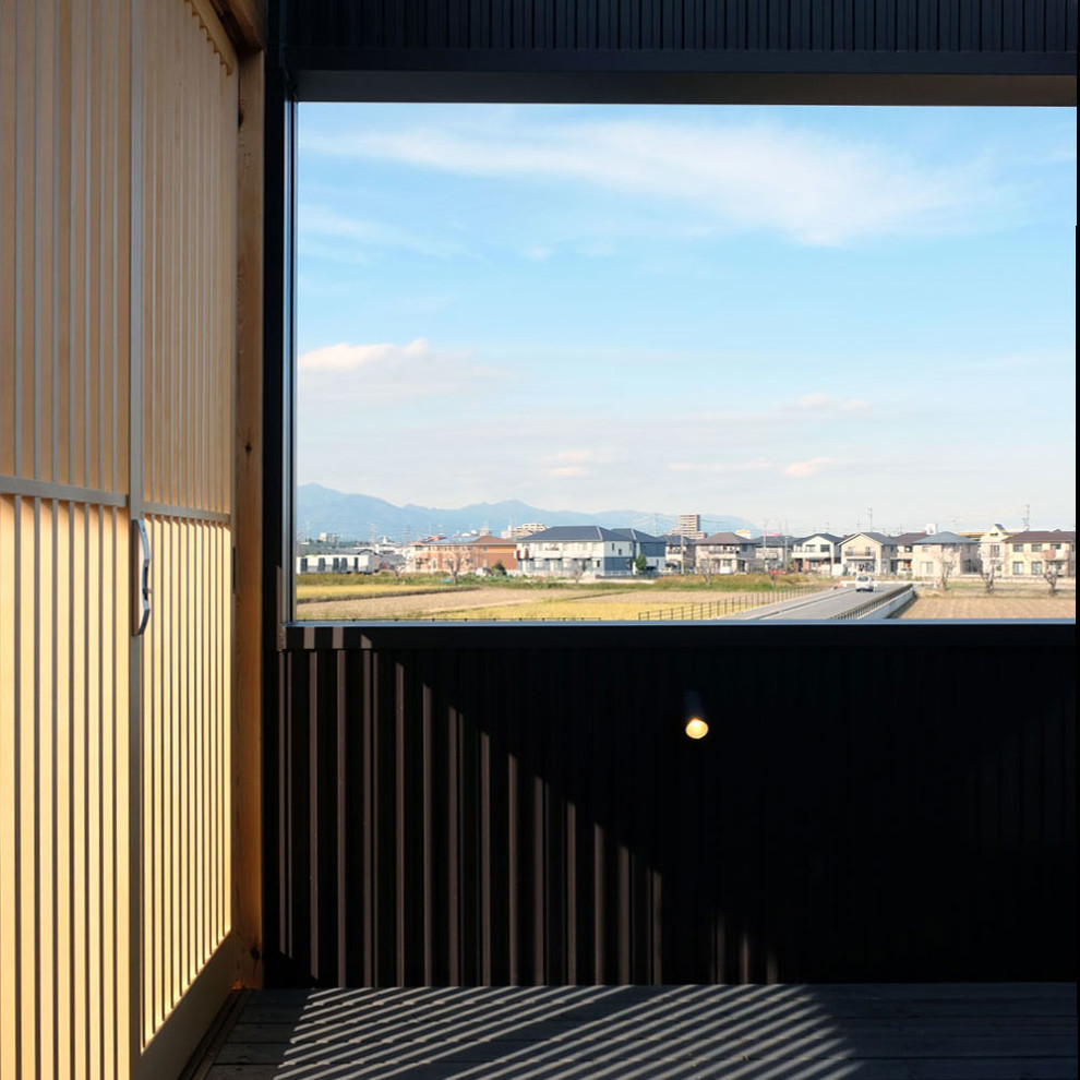 他の地域にあるおしゃれな横庭のテラス (アウトドアキッチン) の写真