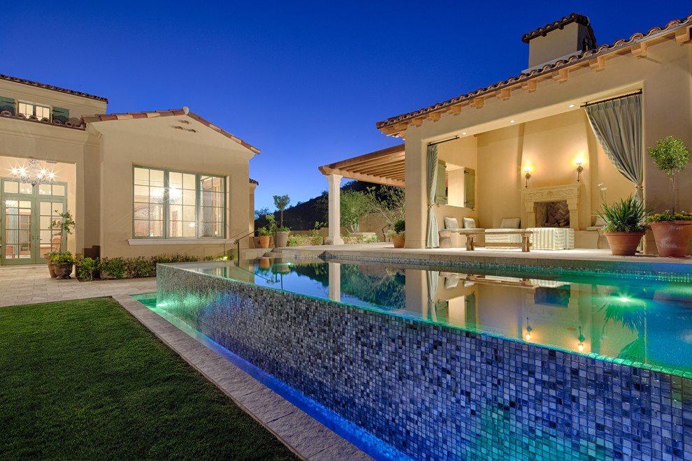 This is an example of a mediterranean pool in Phoenix.