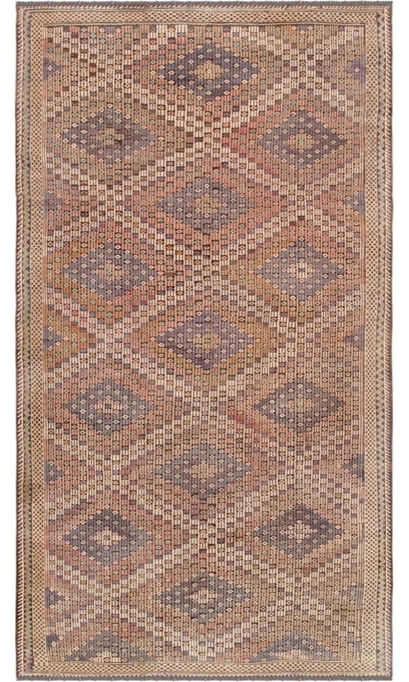 Pasargad Vintage Kilim Collectoin Hand-Woven Wool Area Rug, 6'x11'4"