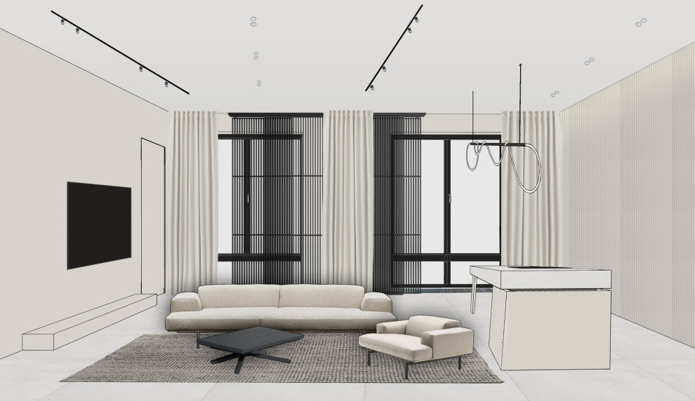 Эскизы проекта в ЖК Level, Москва