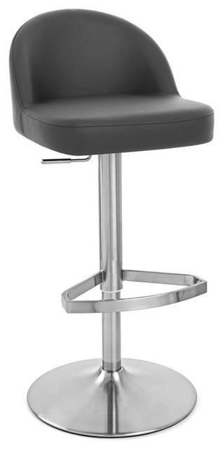 Mimi Adjustable Height Swivel Armless Barstool Contemporary Bar Stools And Counter Stools By Zuri Furniture Houzz