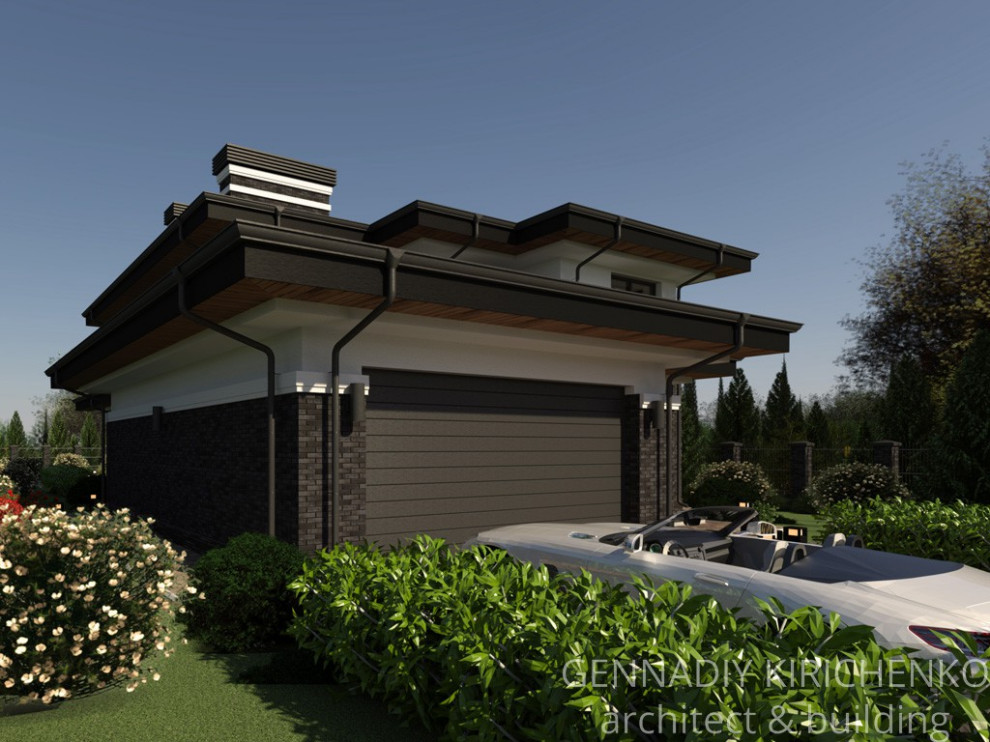 Проект двухэтажного дома с гаражом в КП "ЭкоПарк"