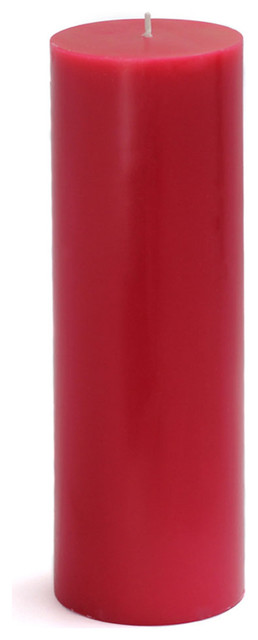 3 x 9" Red Pillar Candle"