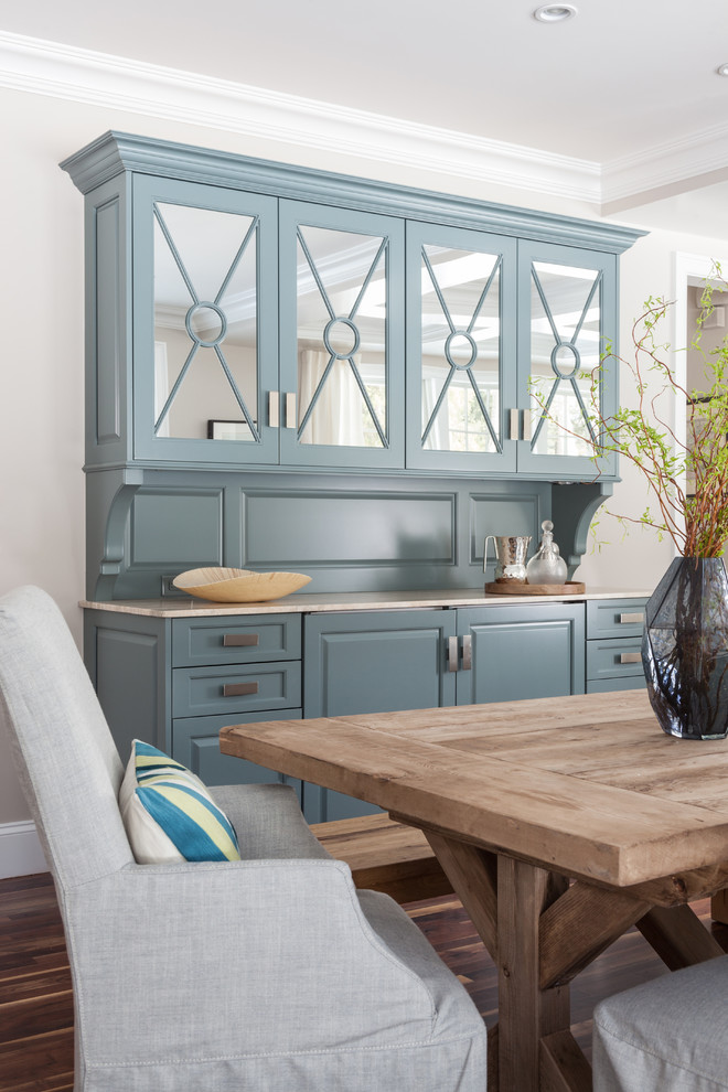 Inspiration for a transitional kitchen/dining combo in Boston.