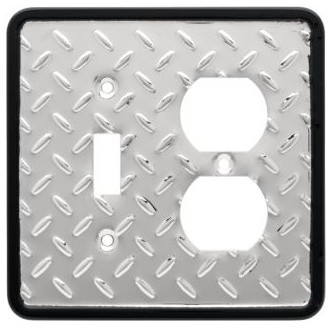 Liberty Hardware 126486 Diamond Plate WP Collection 4.96 Inch Switch Plate