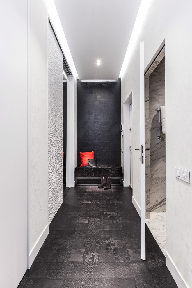 Красно-белый интерьер