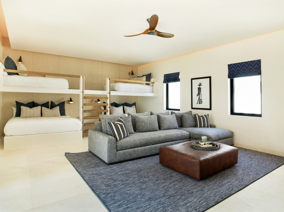 Immagine di una camera da letto stile marino
