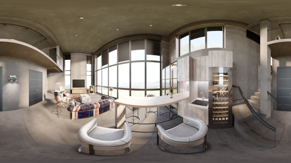 Загородный дом в современном стиле. Зона для хозяев дома.