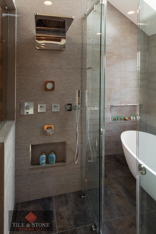 Inspiration for a small master bathroom remodel in Philadelphia