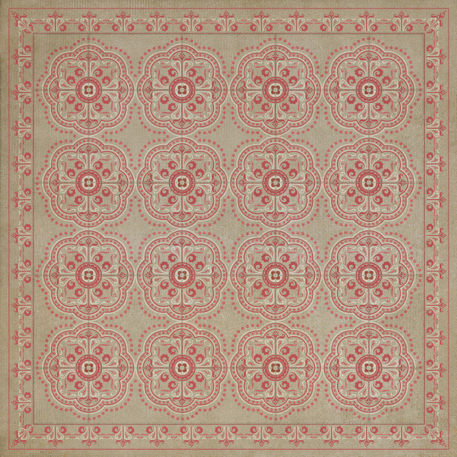 Pattern 28 Dollhouse 36x36 Vintage Vinyl Floorcloth - Contemporary ...
