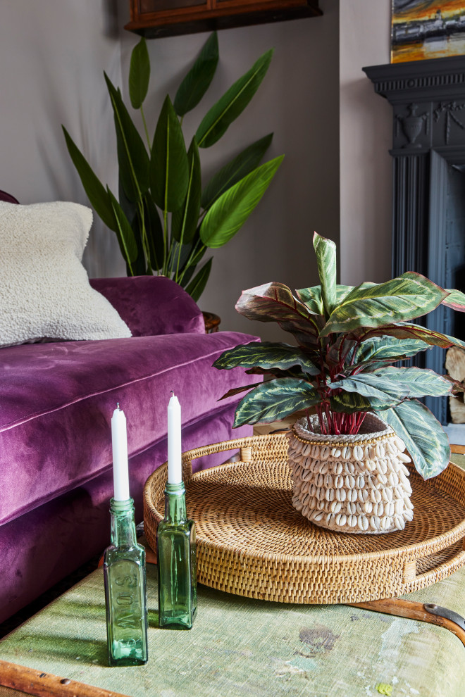 Vintage finds, family antiques and organic textures define this forever