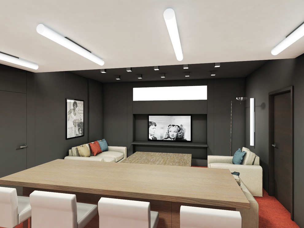 cinema room, lesnye polyany house