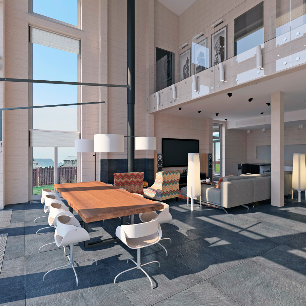 Интерьеры деревянного дома.