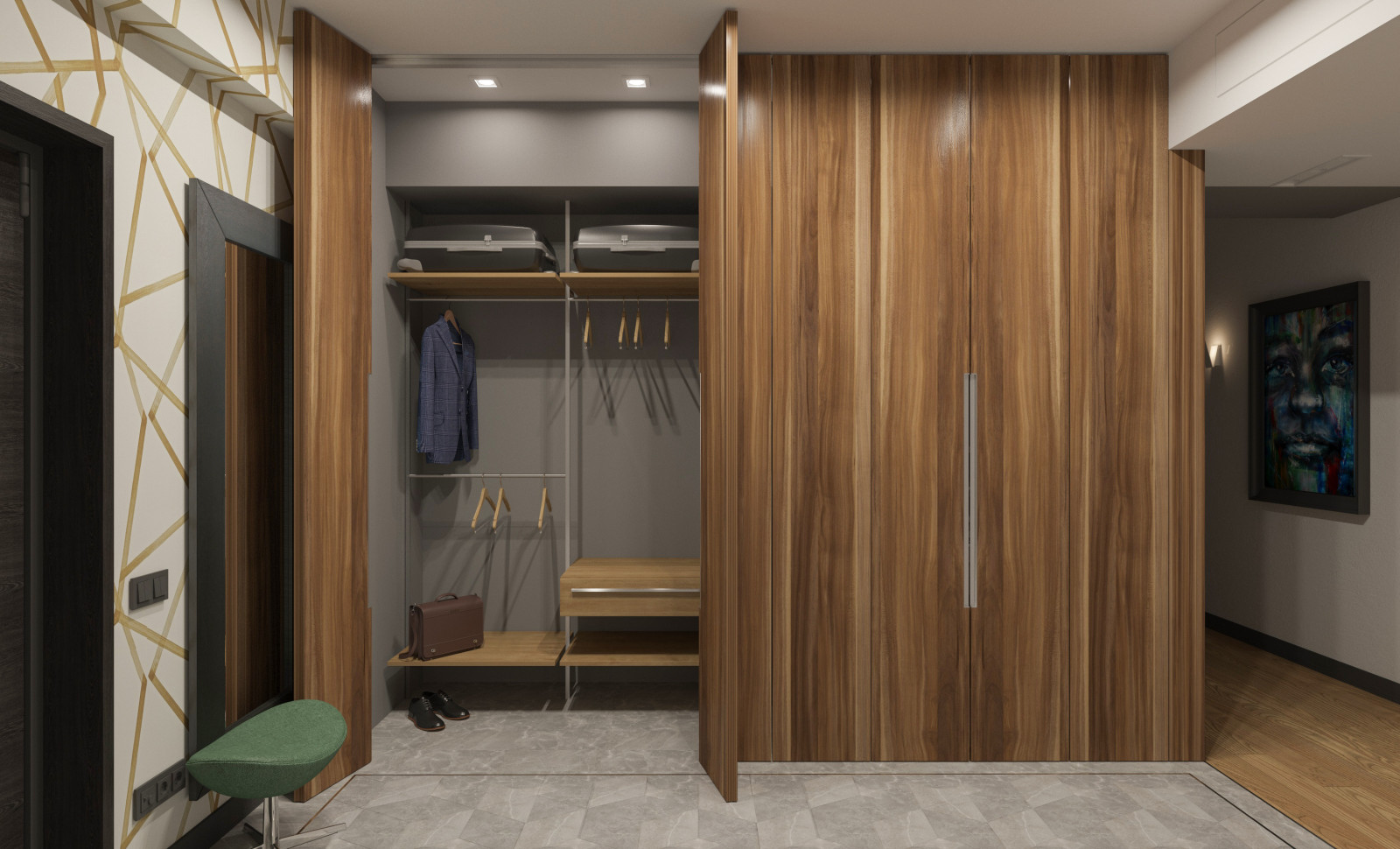 3-комнатная квартира для молодого мужчины с видом на реку (визуализация)