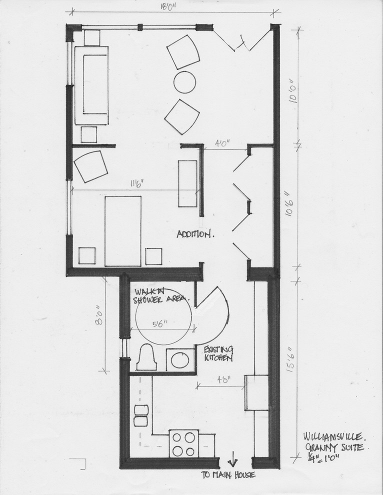 living in place space plans- granny suite addition