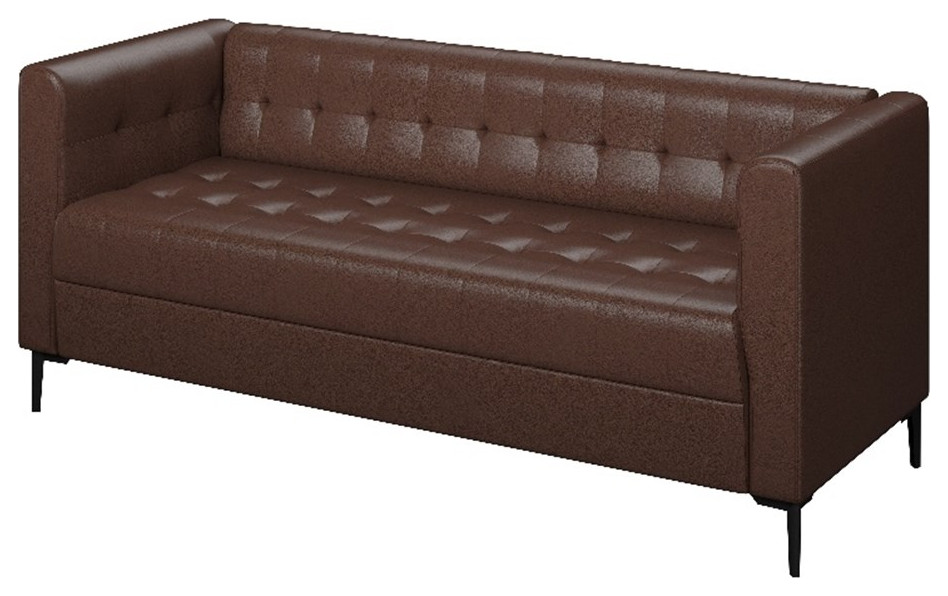 Scott Living Cypress Sofa in Brown Midcentury Sofas by Homesquare