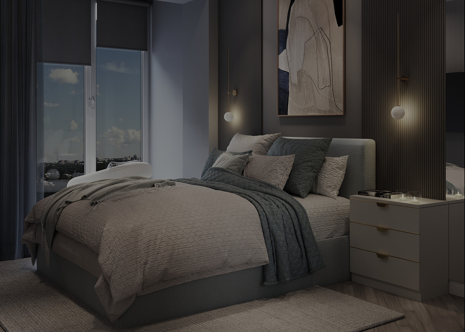 ЖК Статус г. Иваново, Дизайн-проект квартиры 47 м2, Спальня