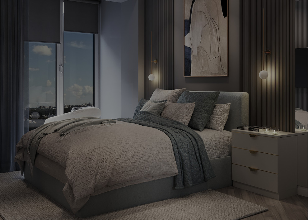 ЖК Статус г. Иваново, Дизайн-проект квартиры 47 м2, Спальня