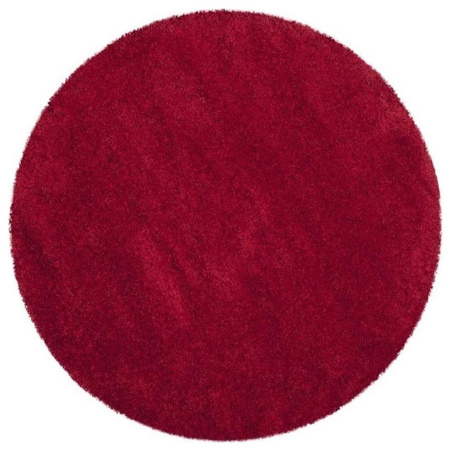 Safavieh Milan Shag Round Rug in Red