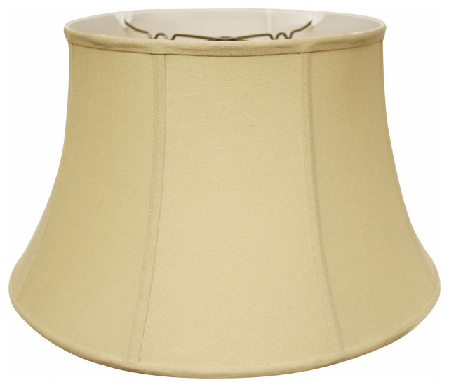 19" Pale Brown Drum Linen Lampshade Traditional Lamp Shades by