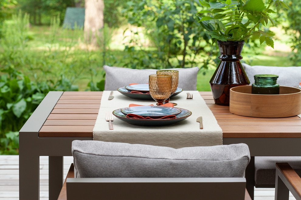 SANTORINI стол и 4 стула, цвет PECAN