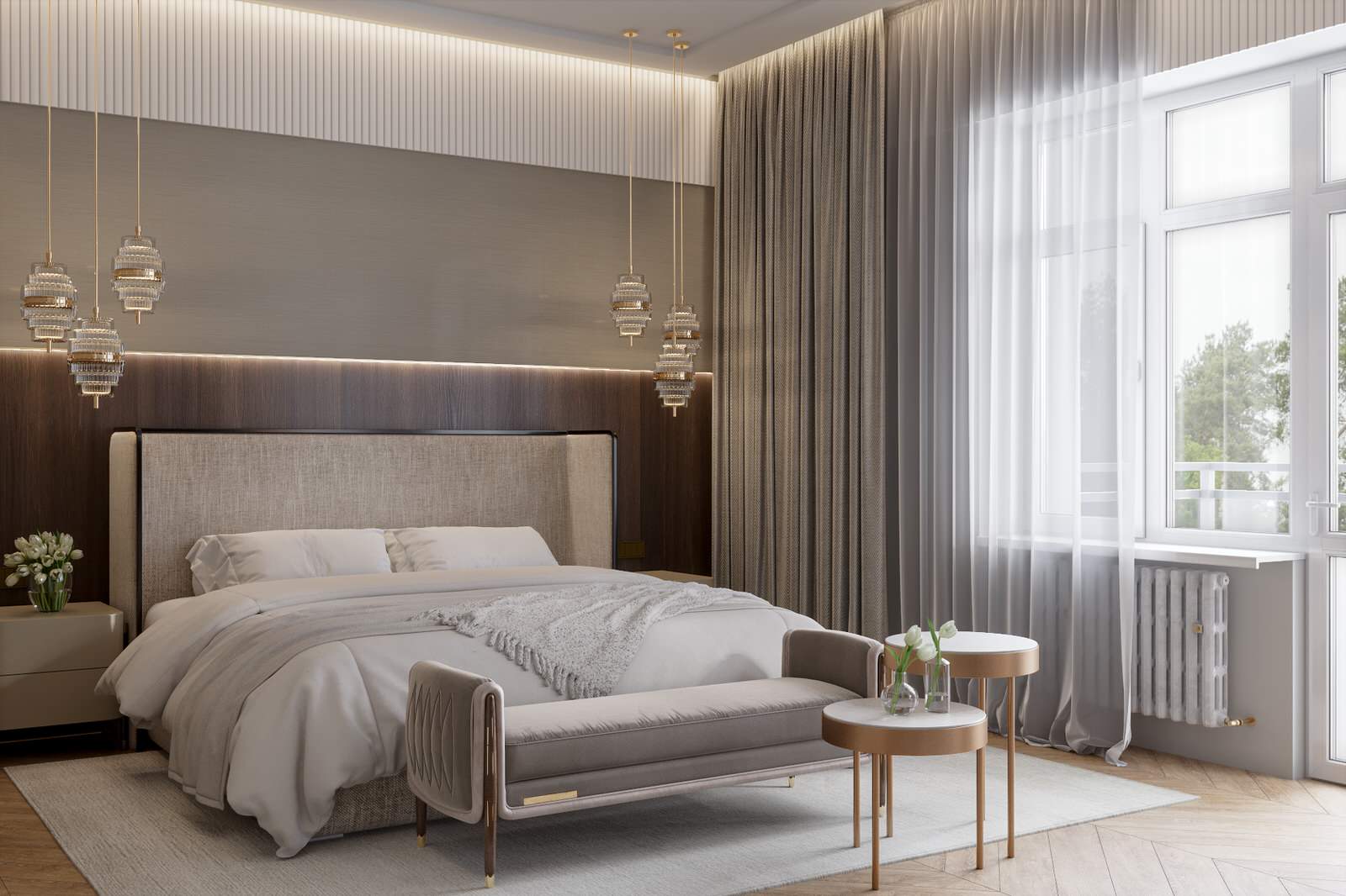 Спальня, общий вид