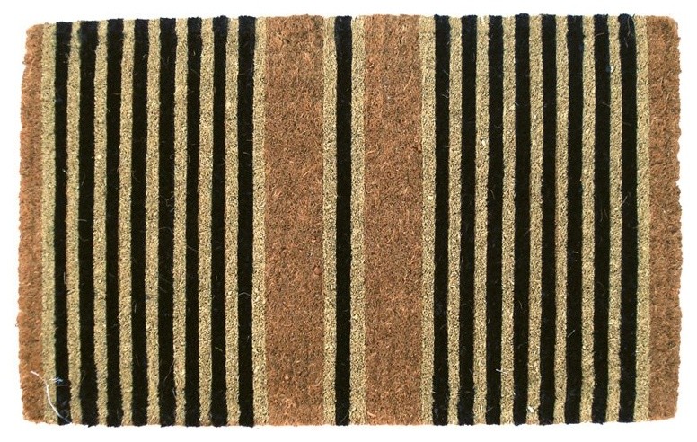 Ticking Stripes Handwoven Coconut Fiber Doormat