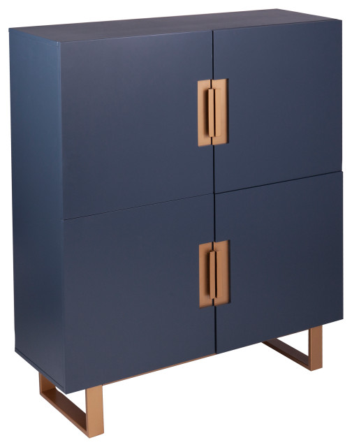 Holly And Martin Hanzman Blue Accent Cabinet Contemporary Accent Chests And Cabinets By Sei