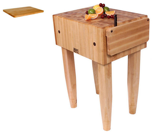 John Boos 'PCA1' Pro Chef Butcher Block Table 18 inch x 18 inch and Cutting Boar